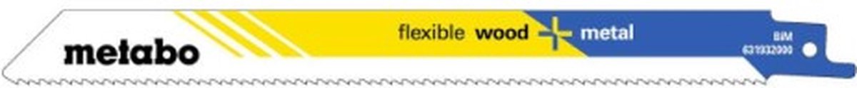 Metabo Accessoires Reciprozaagbladen "Flexible Wood + Metal" (200 st.) | BiM 200x0,9 mm/2,5 - 625497000