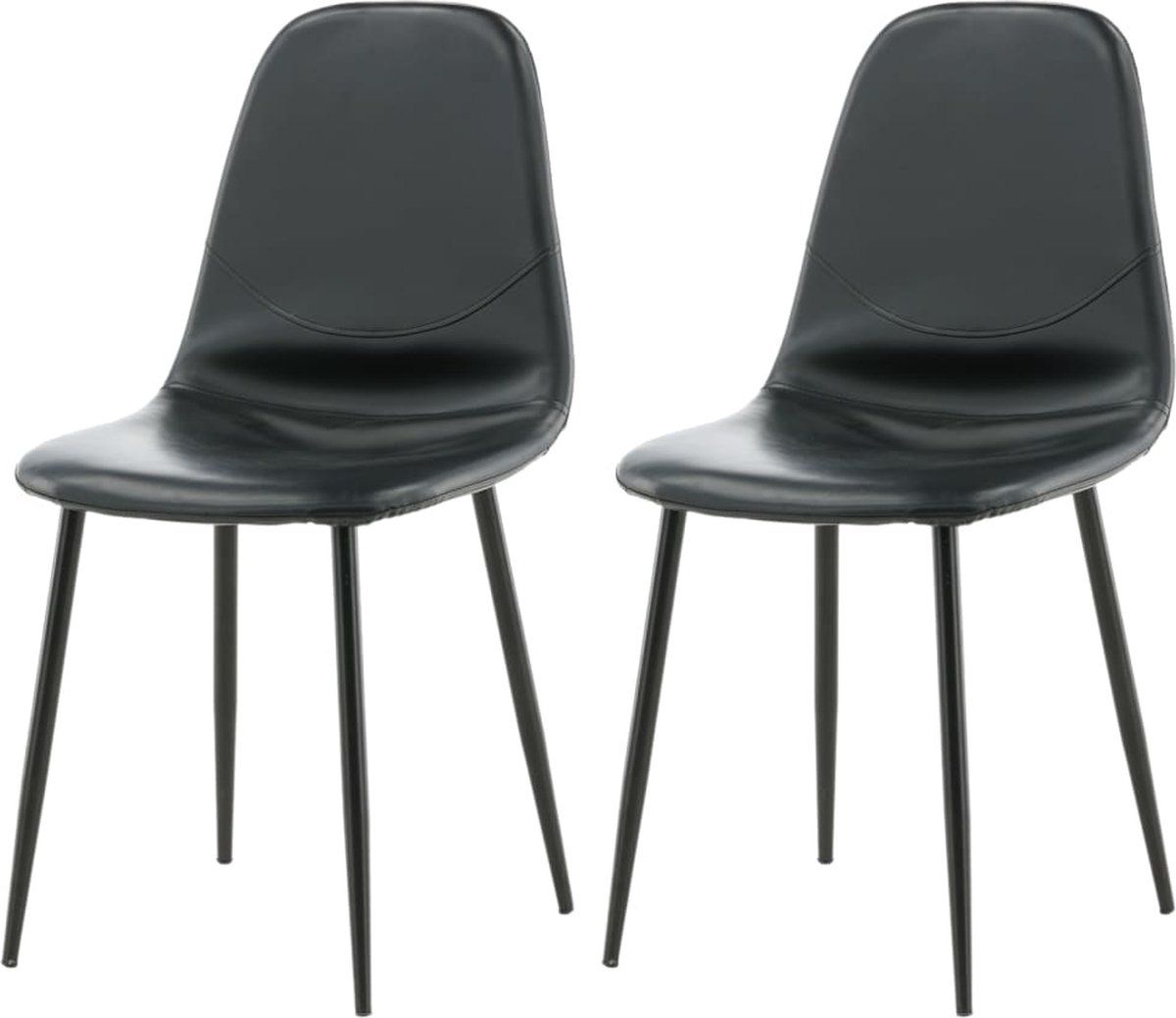 Venture Home Polar Stoel 43 x 85,3 x 43,5 - Zwart - 2-pack