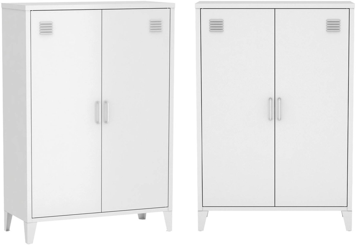 sweeek - Metalen kast|ladekast 2 deuren (set van 2)