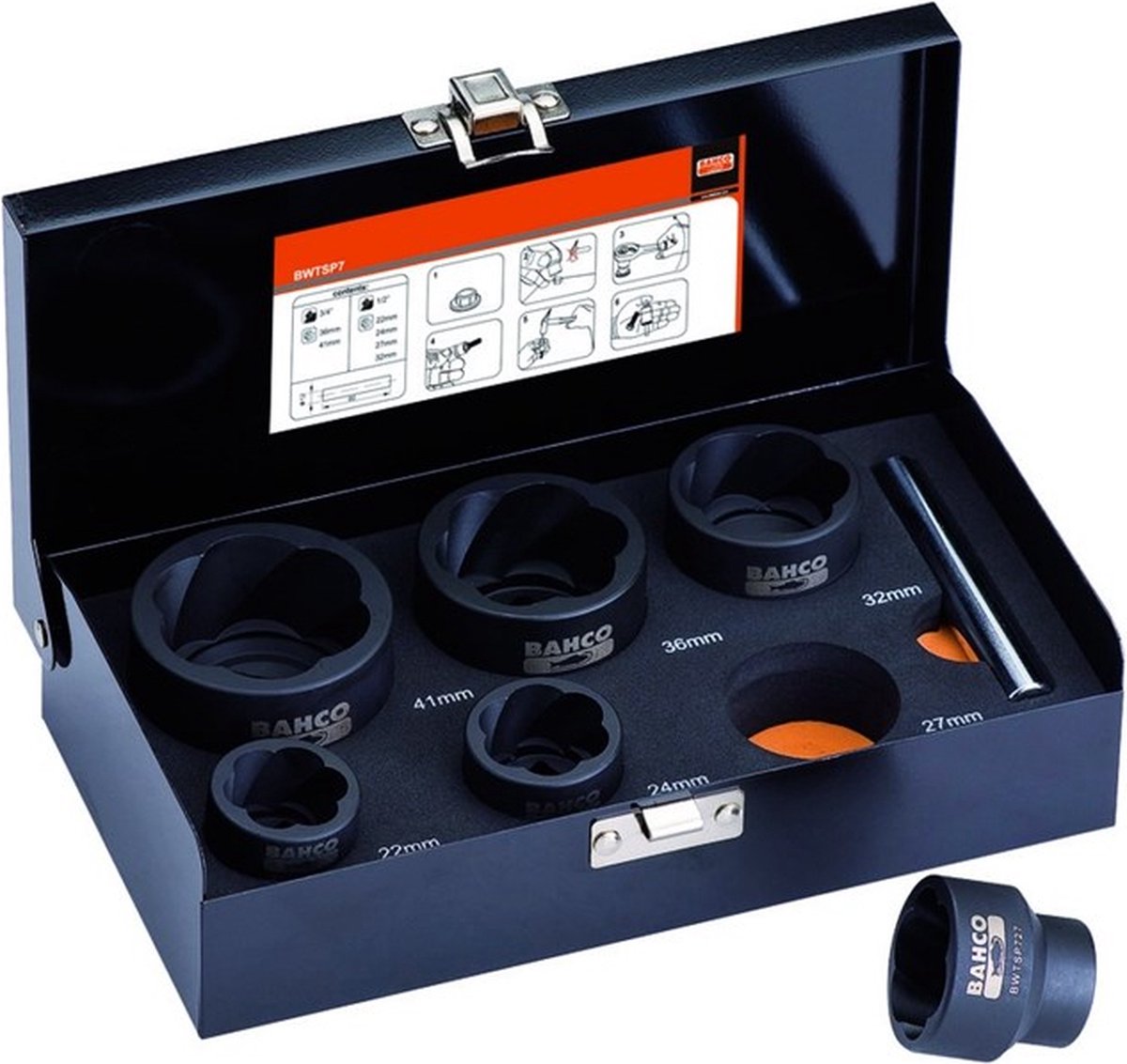 Bahco doppenset twist 22-41mm 7-dlg | BWTSP7