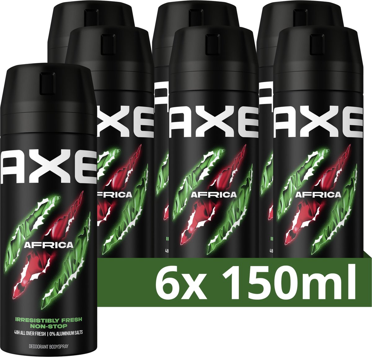 6x Axe Deodorant Bodyspray Africa 150 ml