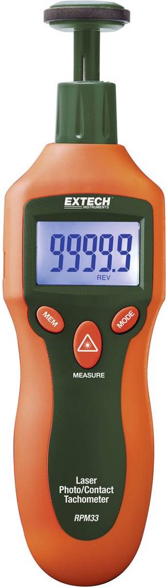 Extech RPM33 Toerenteller Mechanisch, Optisch 2 - 19999 omw/min 2 - 99999 omw/min