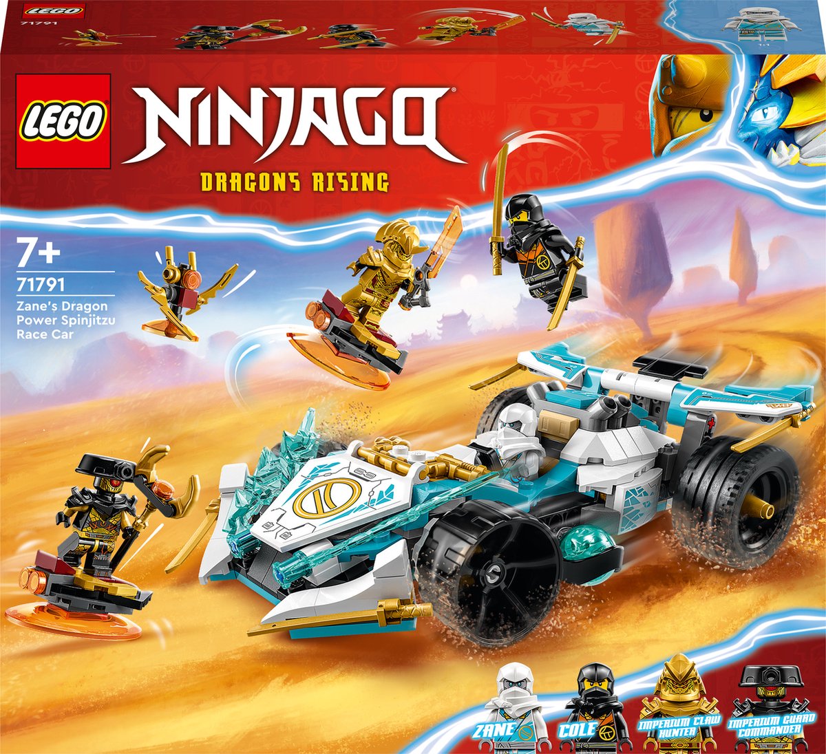 Ninjago - Zane's drakenkracht Spinjitzu racewagen Constructiespeelgoed