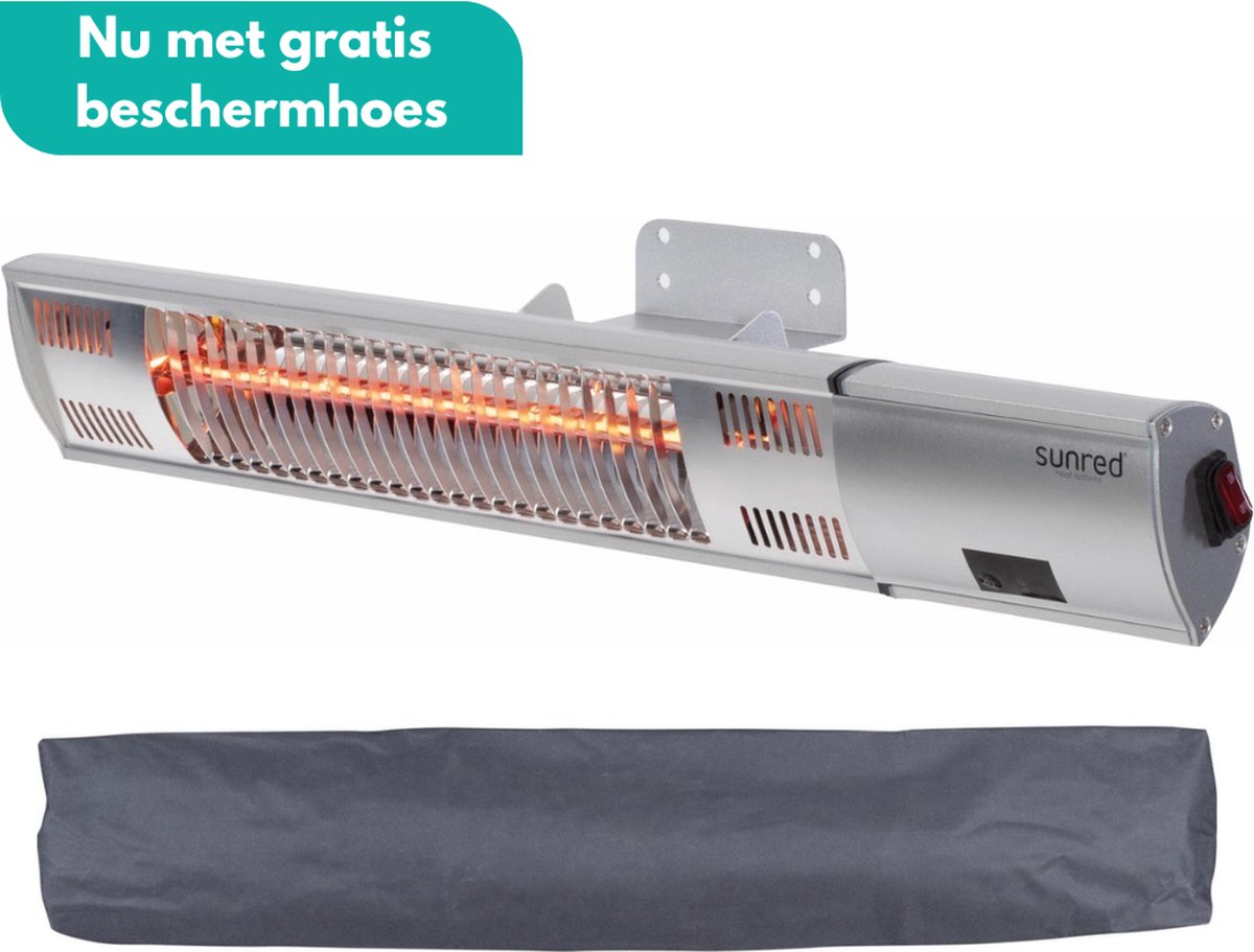 Sunred - COMBIDEAL - Heater & Hoes - Ultra lijn - Zilver - Wand model