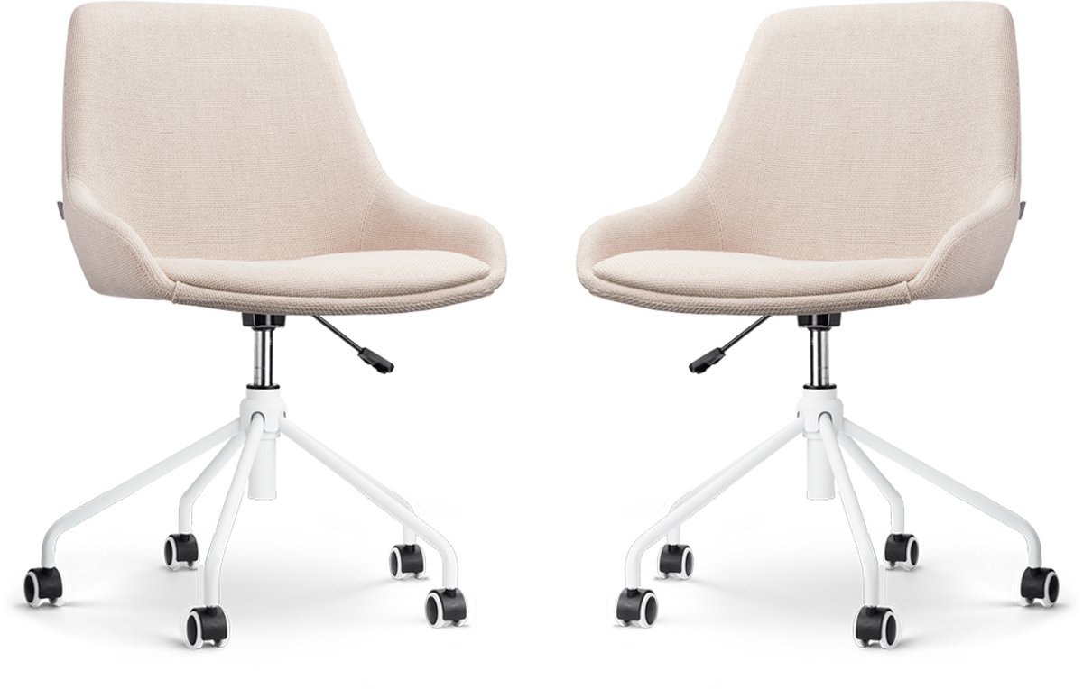 Nolon Nout-Isa Bureaustoelen Set van 2 - Beige - Wit