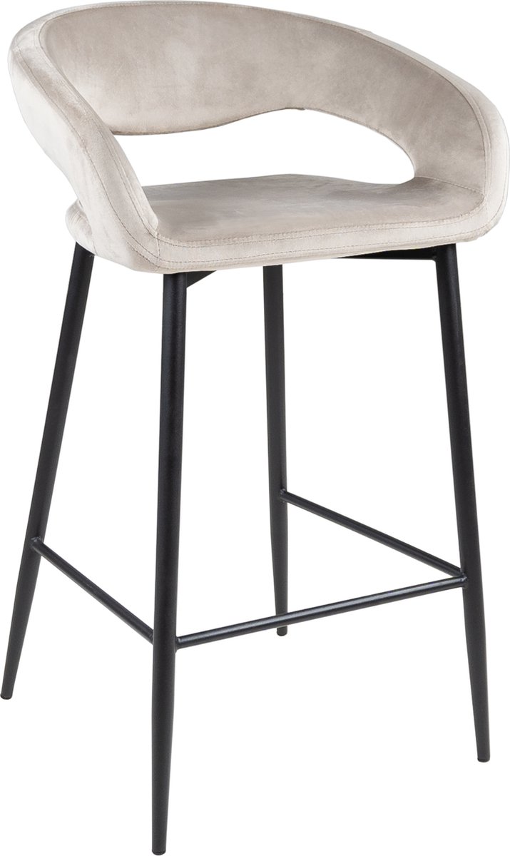 Kick barkruk Lenn velvet - Champagne