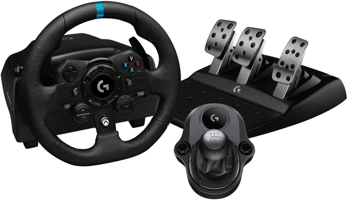 Logitech G G923 Se Racing Combo: Trueforce + Driving Force-versnellingspook Zwart Pc Xbox One Series S X Multi-platform Racestuur