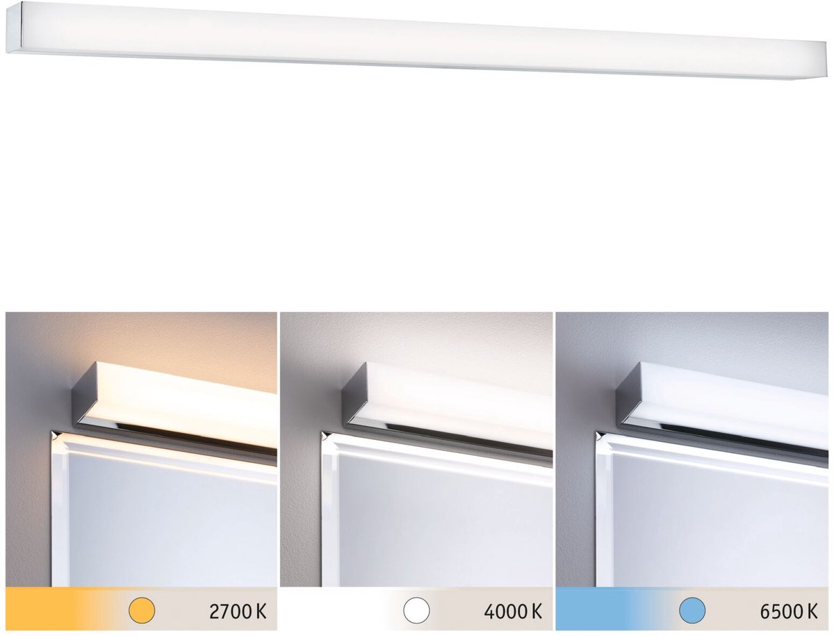 Paulmann HomeSpa Tova 78945 LED-spiegellamp 8.70 W Warmwit Chroom, Wit