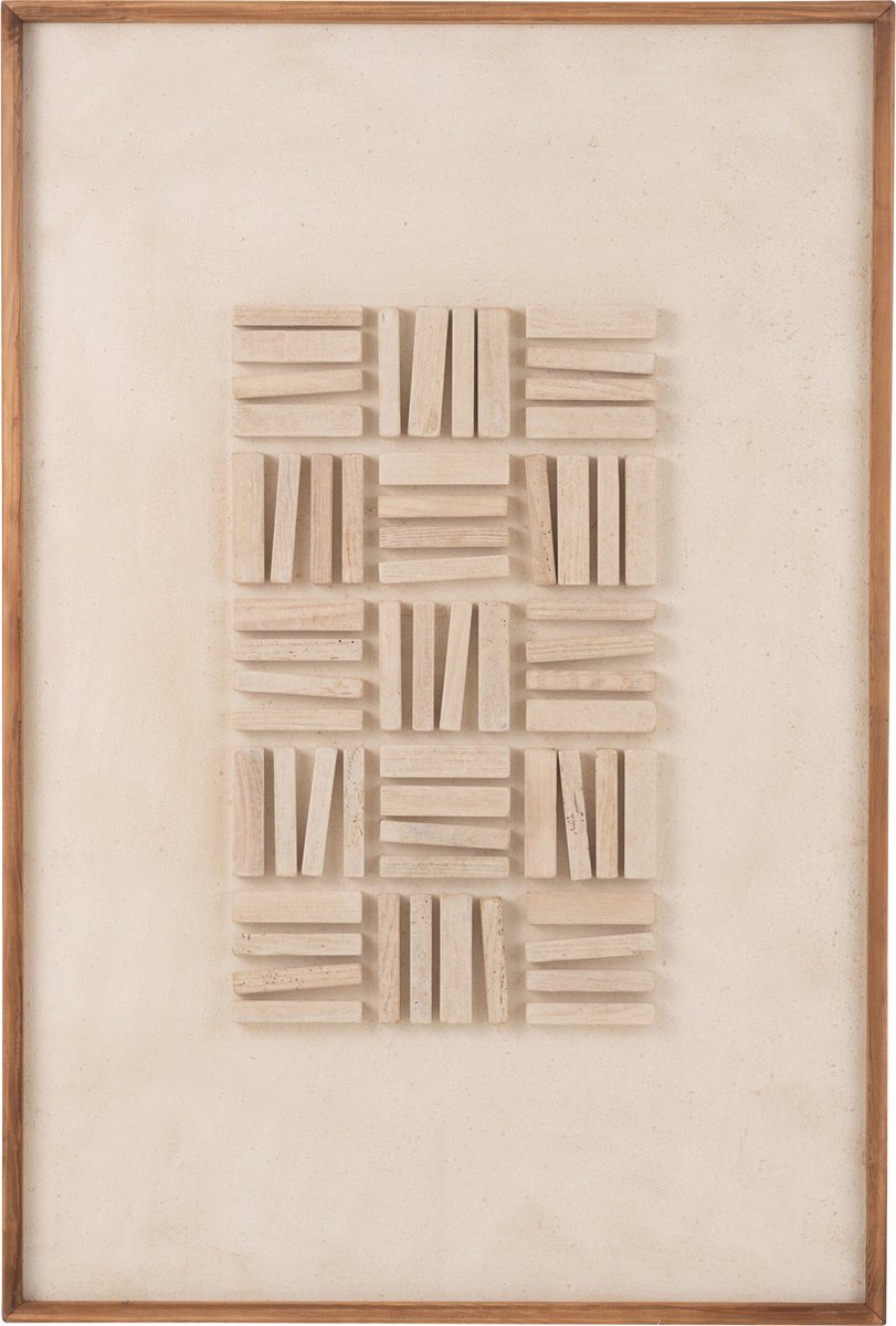 J-Line Wanddecoratie John Dennenhout|Canvas Wit