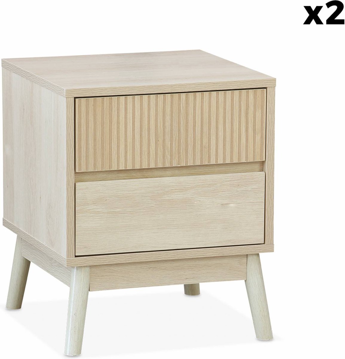 sweeek - Nachtkasjes Linear, 2x 40x39x48cm