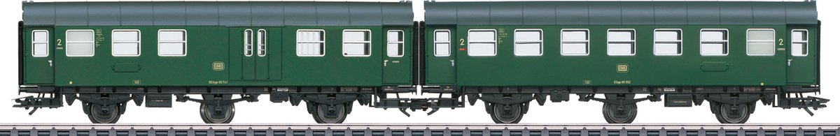 Märklin 43196 H0 ombouwrijtuig-paar 2e klas+GEP. Van de DB