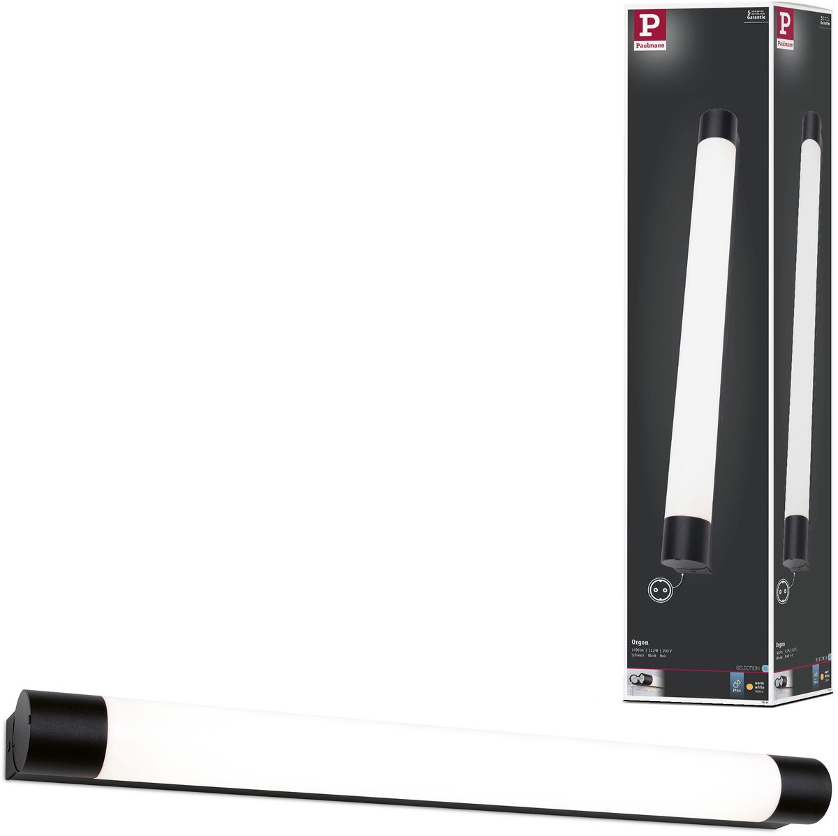 Paulmann Orgon LED-lamp voor vochtige ruimte LED 10.5 W Warmwit Zwart