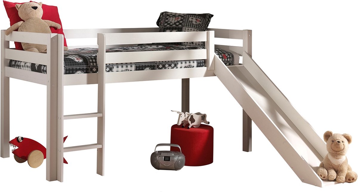 Vipack Pino Halfhoogslaper met Glijbaan 90 x 200 cm