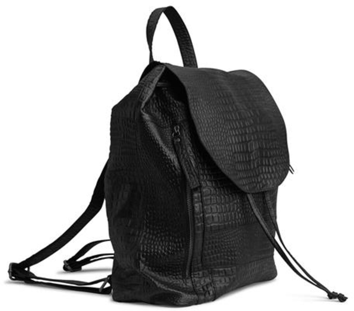 MUUD Gimo Black - Handgemaakt leren rugzak 38x39cm