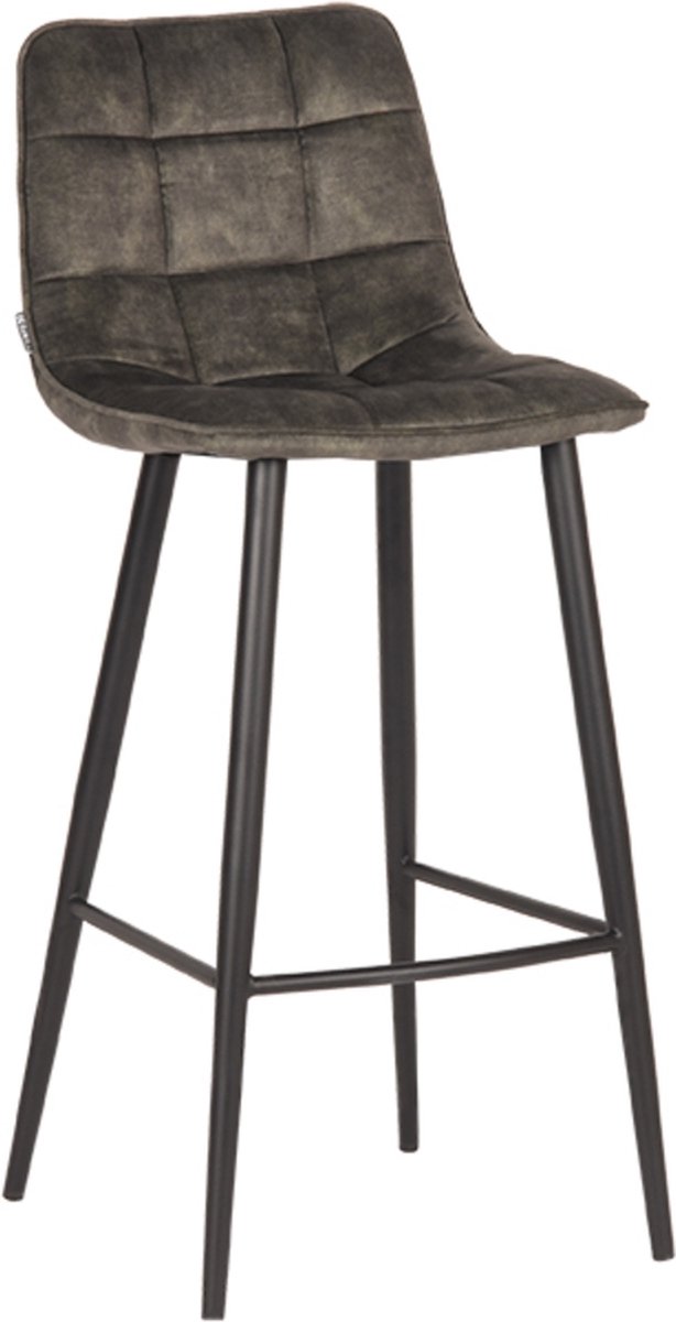 LABEL51 Barkruk Jelt - Hunter - Velours - Zithoogte 78