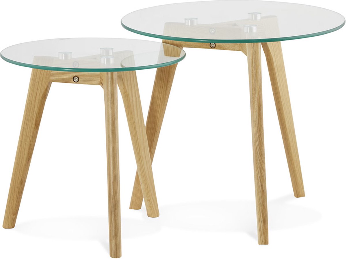 ALTEREGO LOVYOU Ronde nesttafel - Transparant