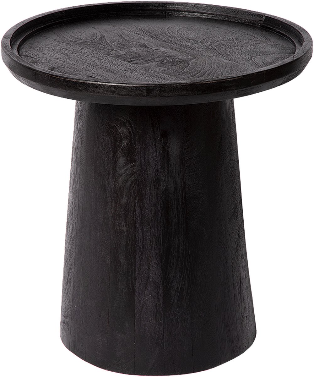 Atmooz Sirius Bijzettafel - Ø45 x H47 cm - Zwart Mangohout