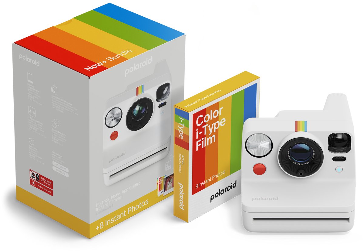 Polaroid Now+ Gen 3 White + Color Film Bundle