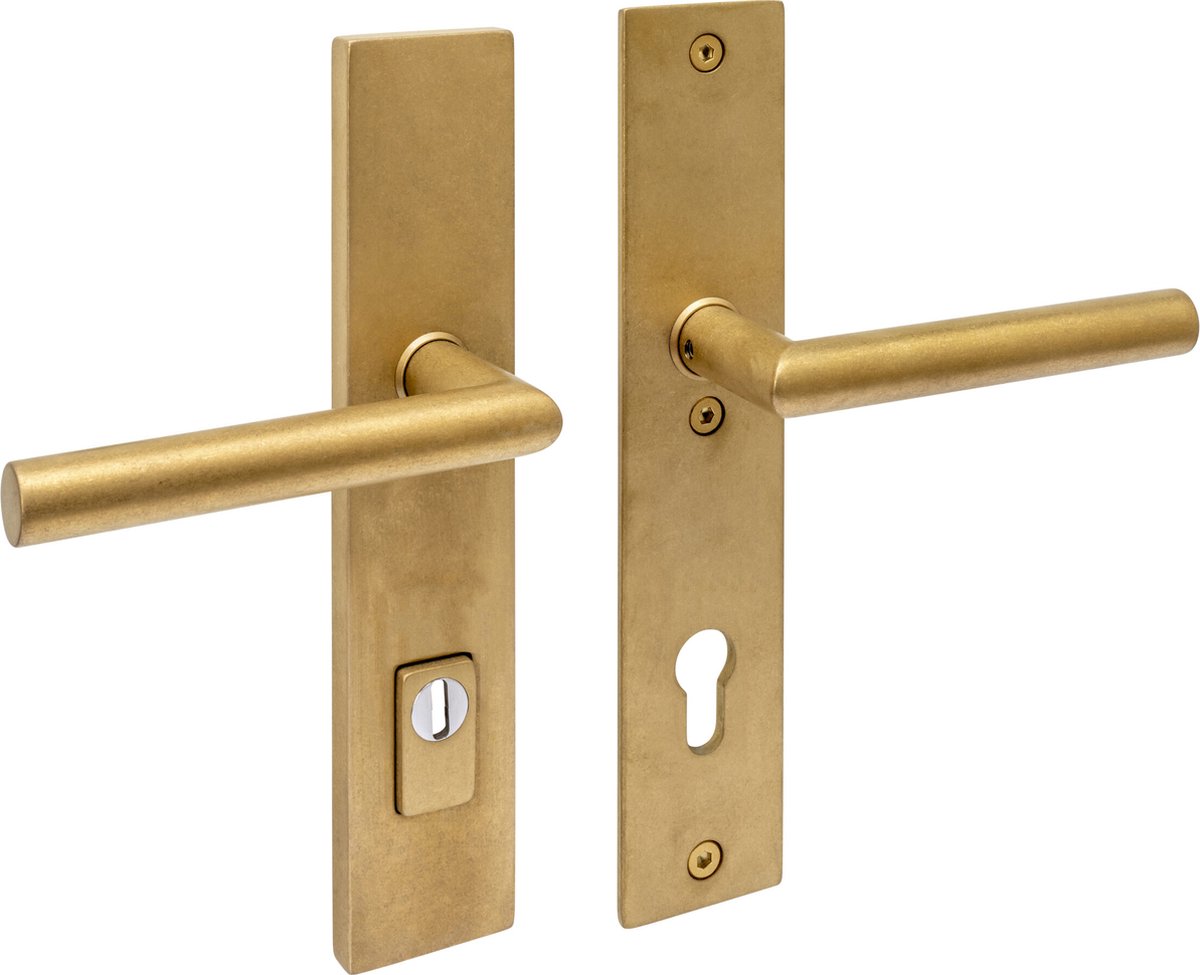 Intersteel SKG3 Veiligheidsbeslag kruk/kruk Jura PC92 met Kerntrekbeveiliging Messing Getrommeld