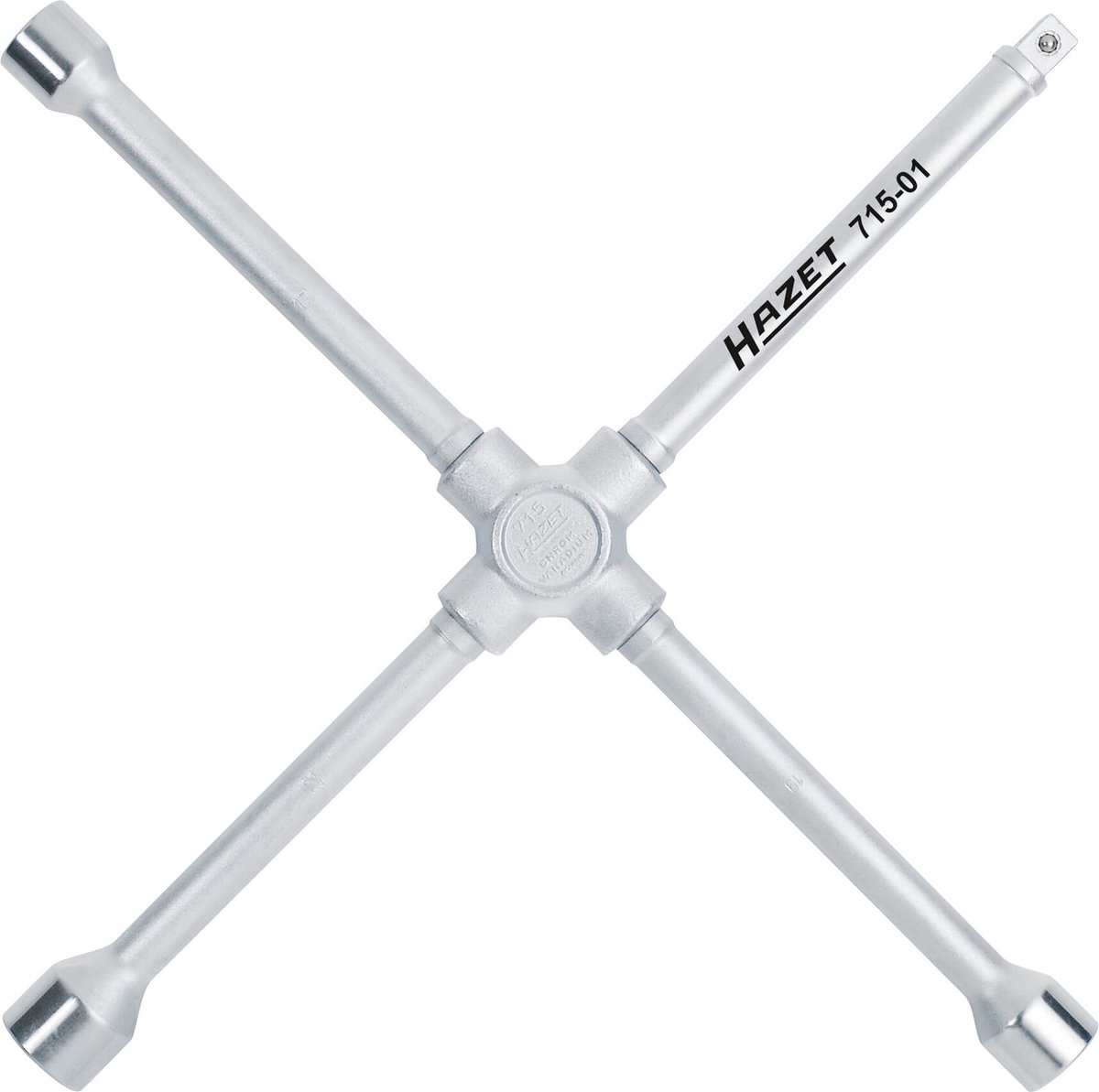 HAZET Kruissleutel 715-01 · Buiten-zeskant-profiel · SW 17 x 19 x 22 x Buitenvierkant 12,5 = 1/2 inch mm