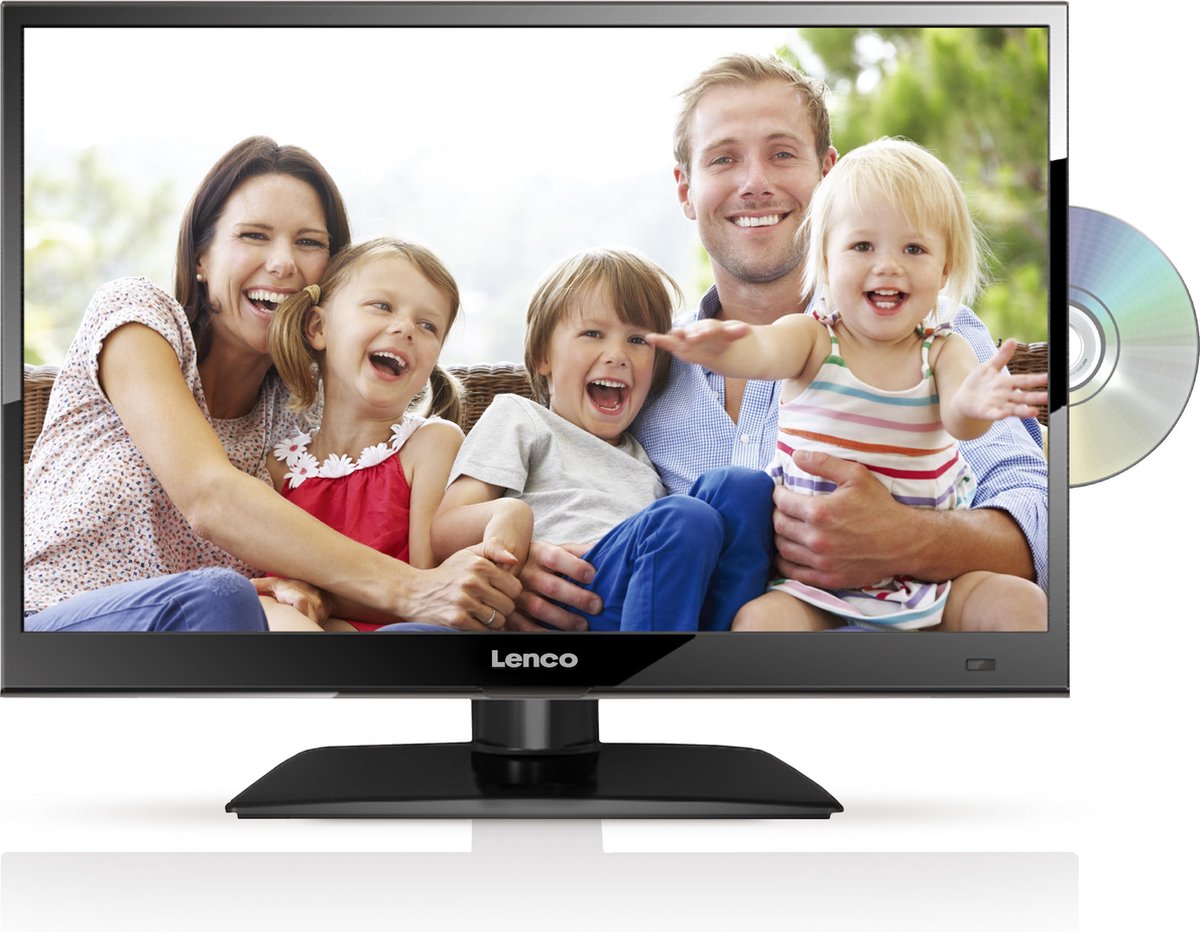 LENCO DVL-1662BK - HD LED TV 16" DVB-T/T2/S2/C Ingebouwde DVD speler - Zwart