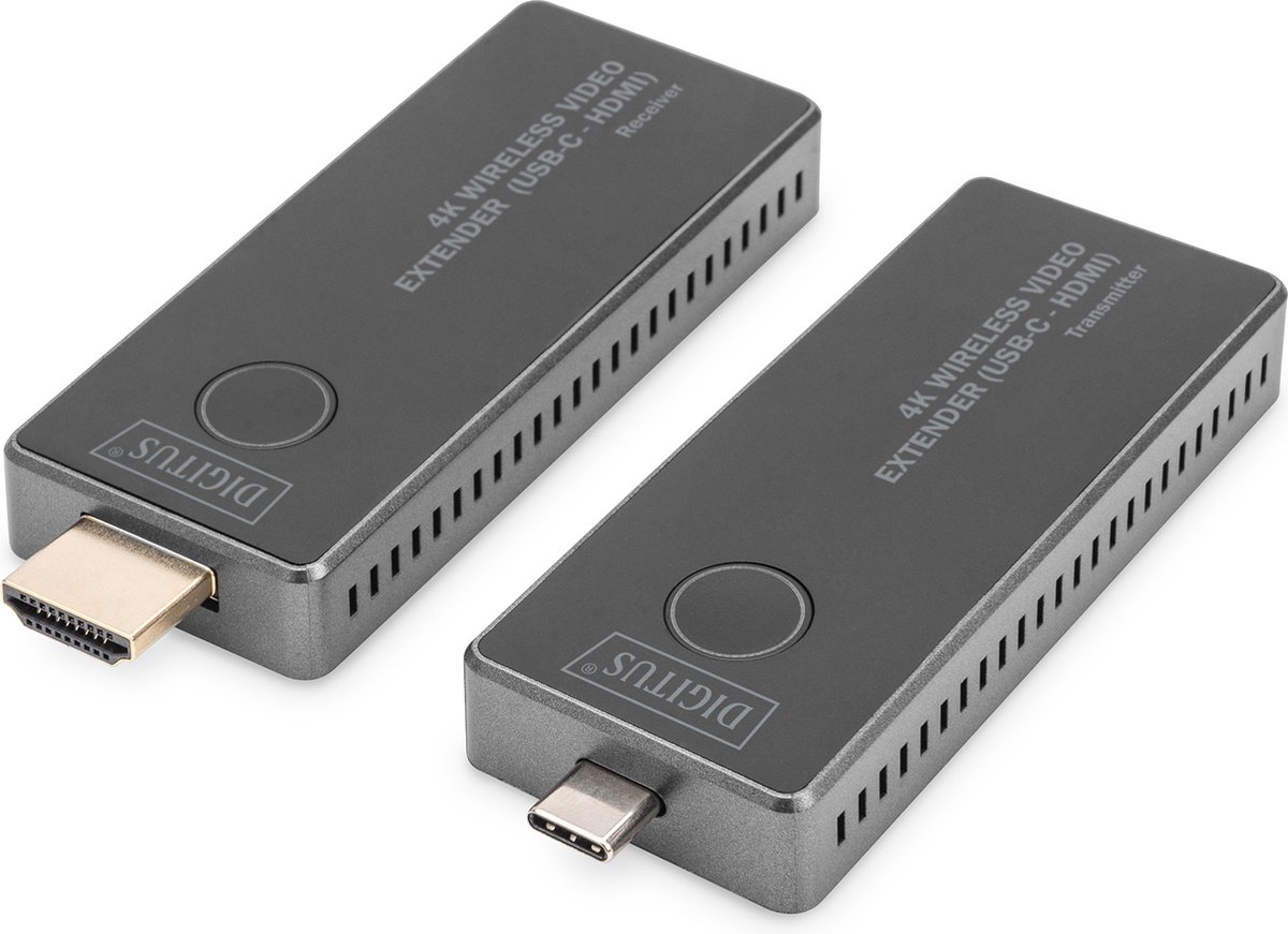 Digitus DS-55324 Draadloze HDMI-set 30 m 3840 x 2160 Pixel Geïntegreerde LED-weergave, Mobiele variant