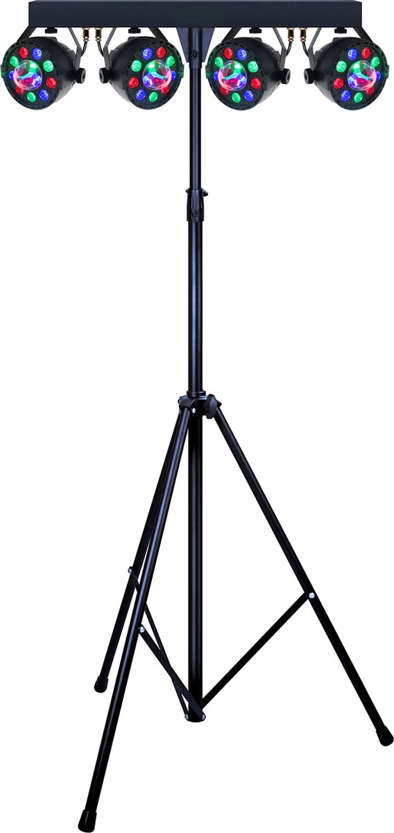 N-GEAR PartyBar FIVE - Discolampen op Statief - Complete Feestverlichting Set