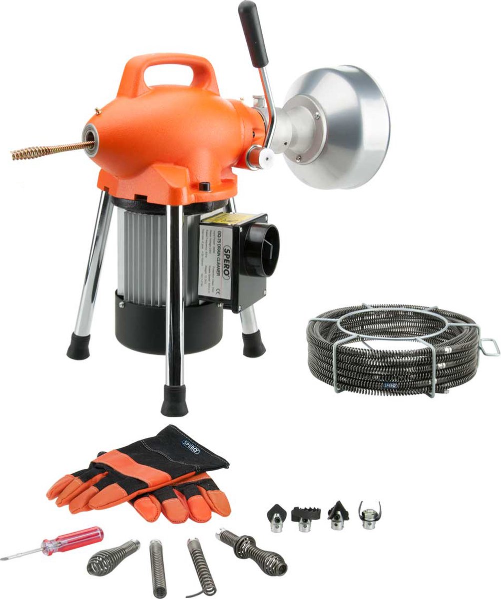 Spero SPR01 Elektrisch roterende afvoerontstopper van 390Watt - SPR01