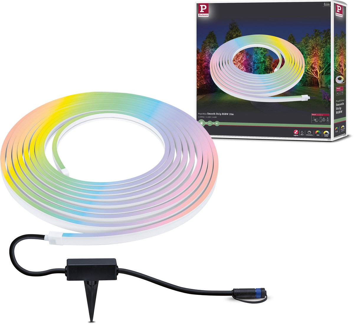 Paulmann Out P+S Neon Stripe RGBW 10m IP67 94562 Verlichtingssysteem Plug&Shine 48 W RGBW Wit