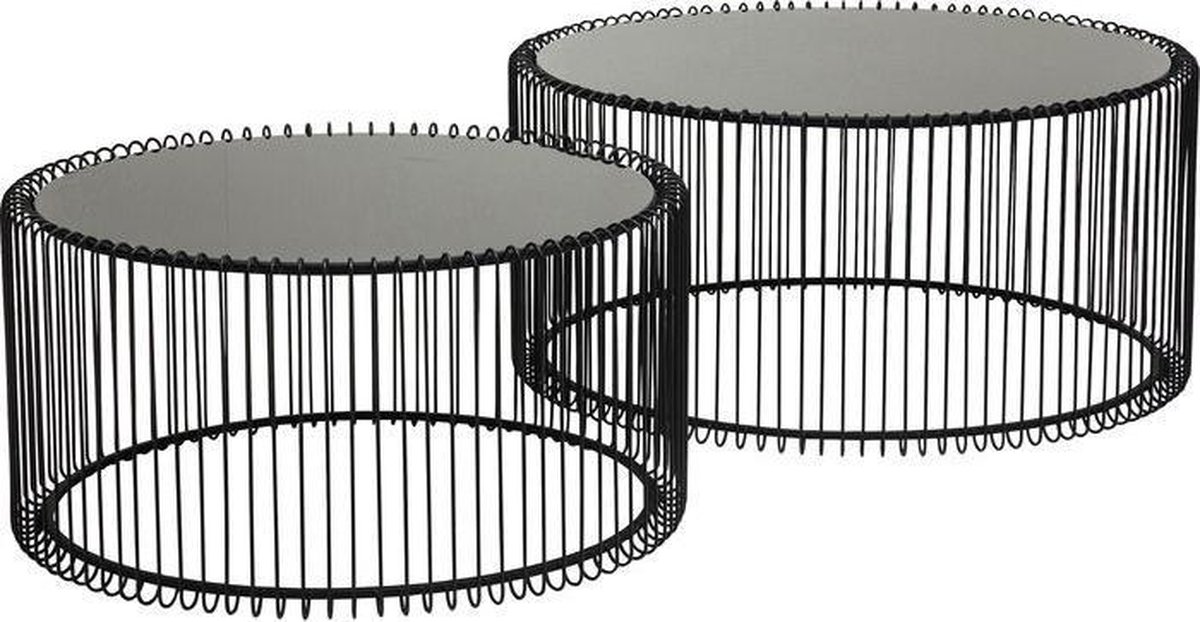Kare Design Wire Salontafel - Set Van 2 - Zwart