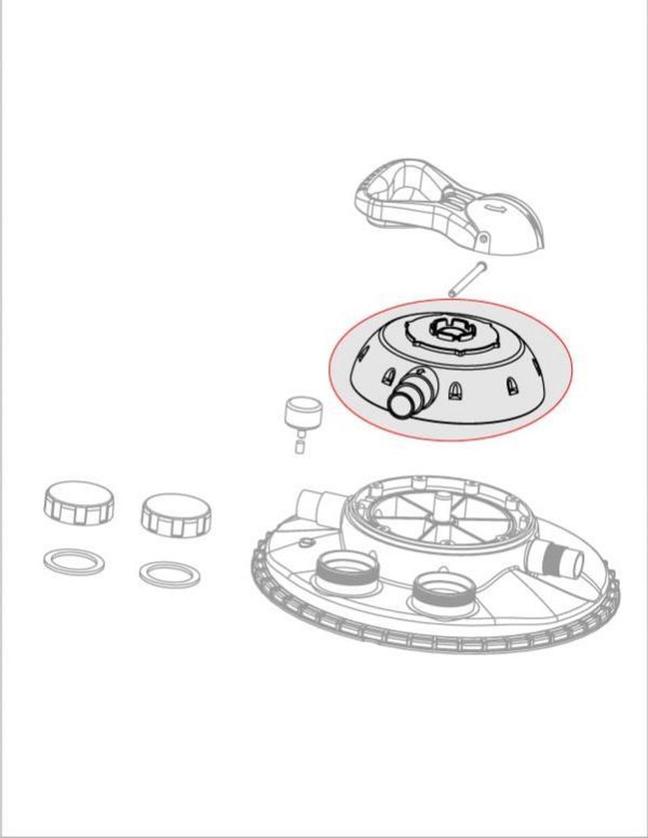 Grijze kap met hendel cc ng 25/50/75 - Velda