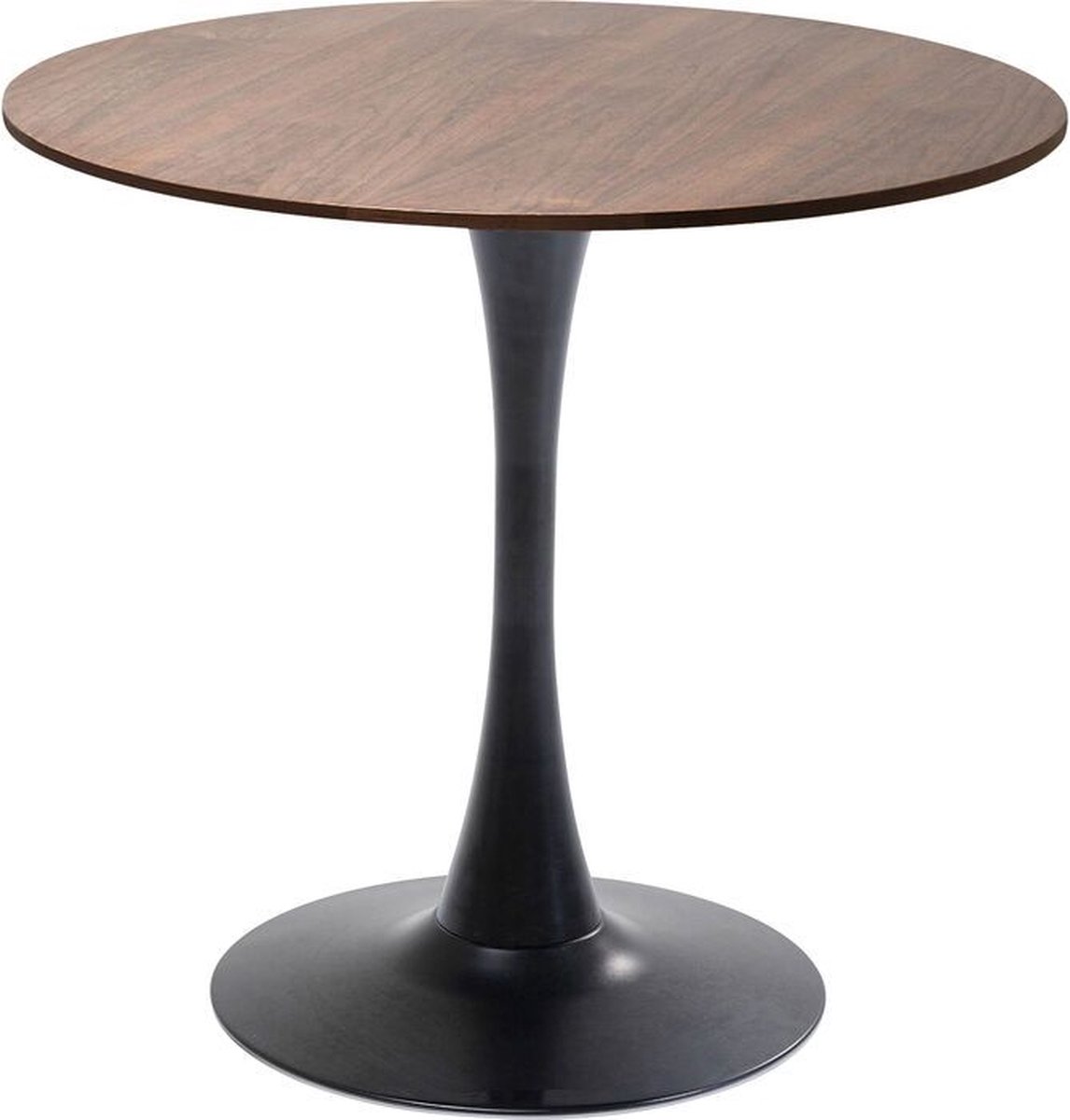 Kare Design Schickeria Ronde Bistrotafel 80 Cm - Walnoot|Zwart