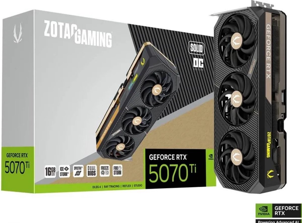 Zotac Nvidia RTX 5070 Ti Videokaart GeForce RTX 5070 Ti 16 GB GDDR7 RAM PCIe x16 PCIe 5.0 x16