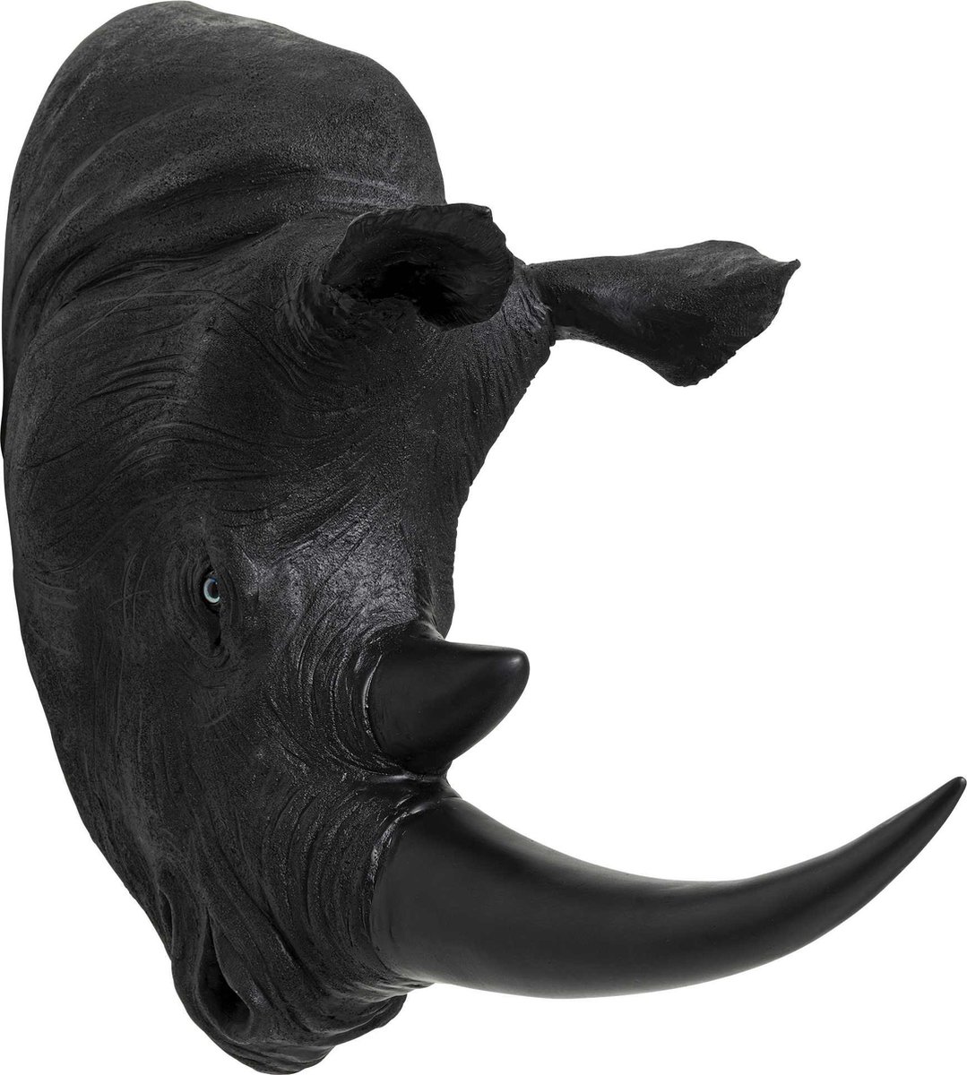 Kare Wanddecoratie Rhino Head Antique Black 22x43cm