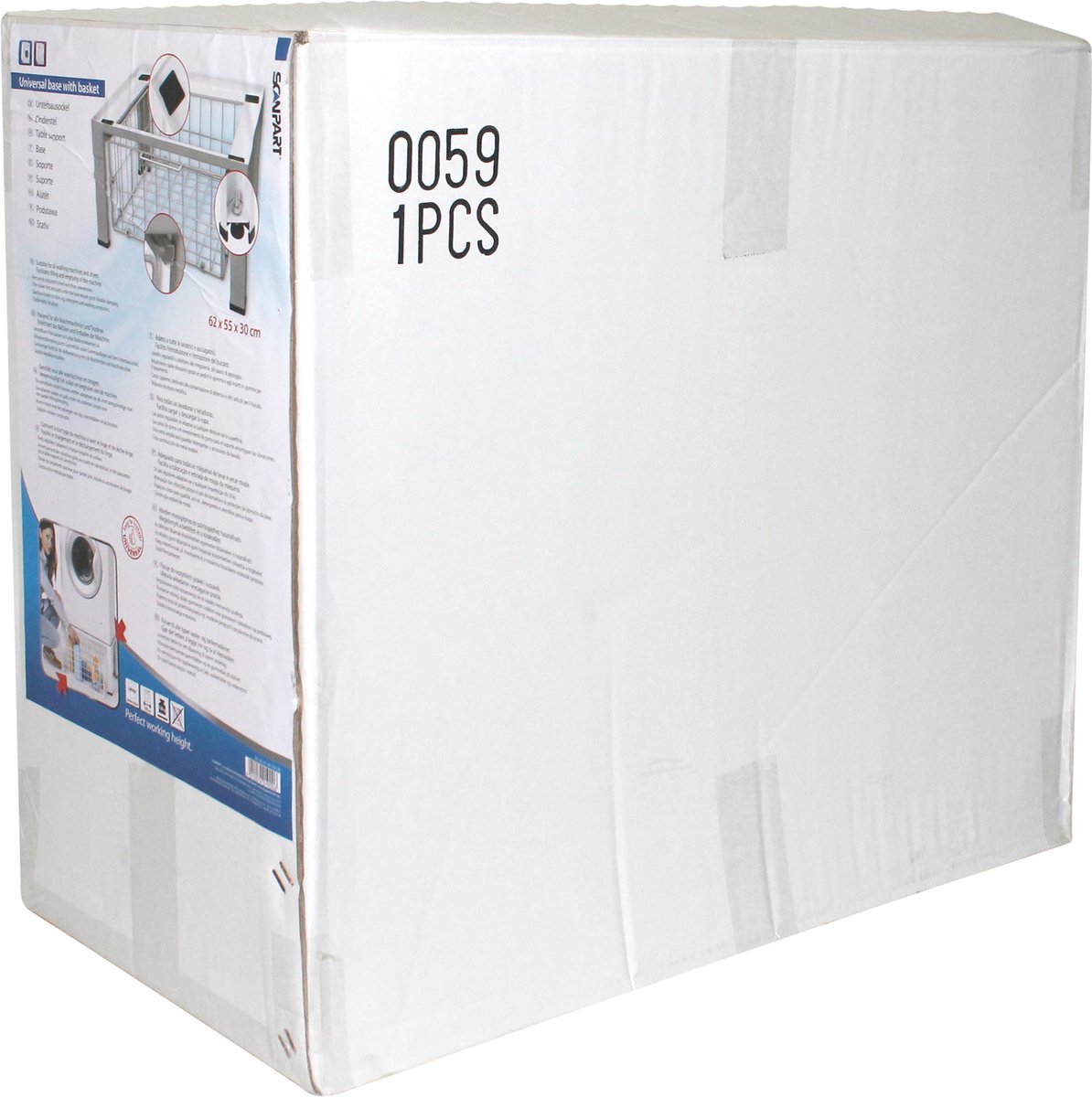 Scanpart WM Sokkel en Mand 62x55x30 cm Wit