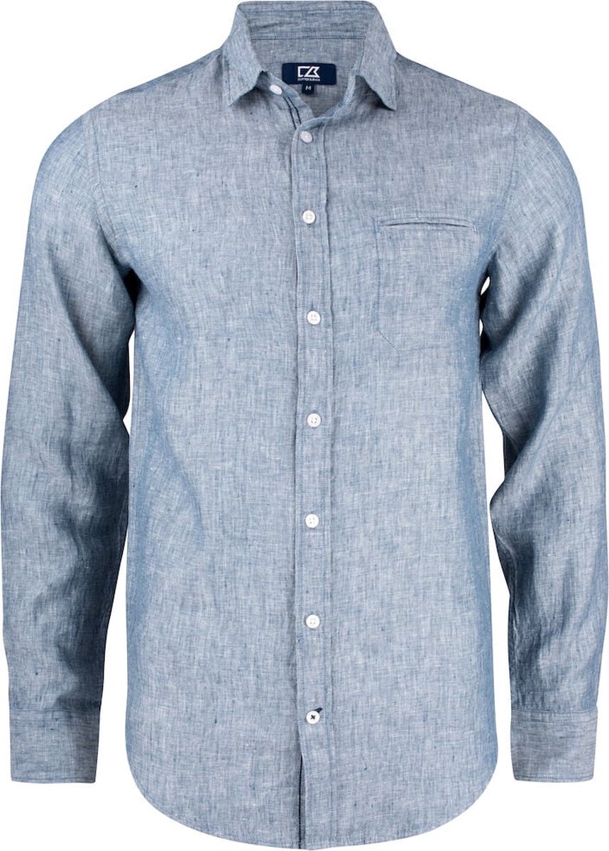 Cutter & Buck 352408 Summerland Linen Shirt Men - Denim Mélange - M