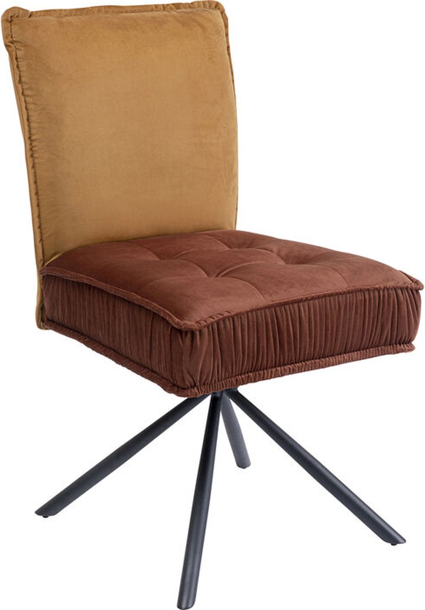 Kare Design Chelsea Velvet Stoel - Set Van 2 - Bruin Fluweel