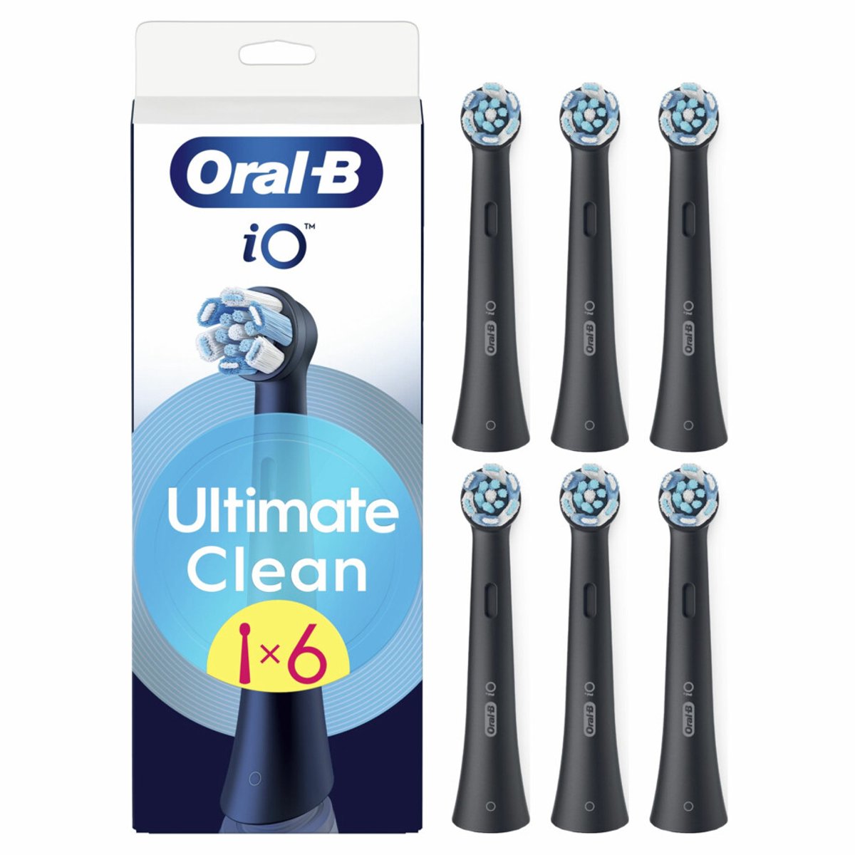 6x Oral-B Opzetborstels iO Ultimate Clean Zwart 6 stuks