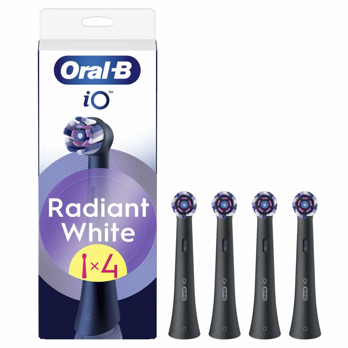 6x Oral-B Opzetborstels iO Radiant White Zwart 4 stuks
