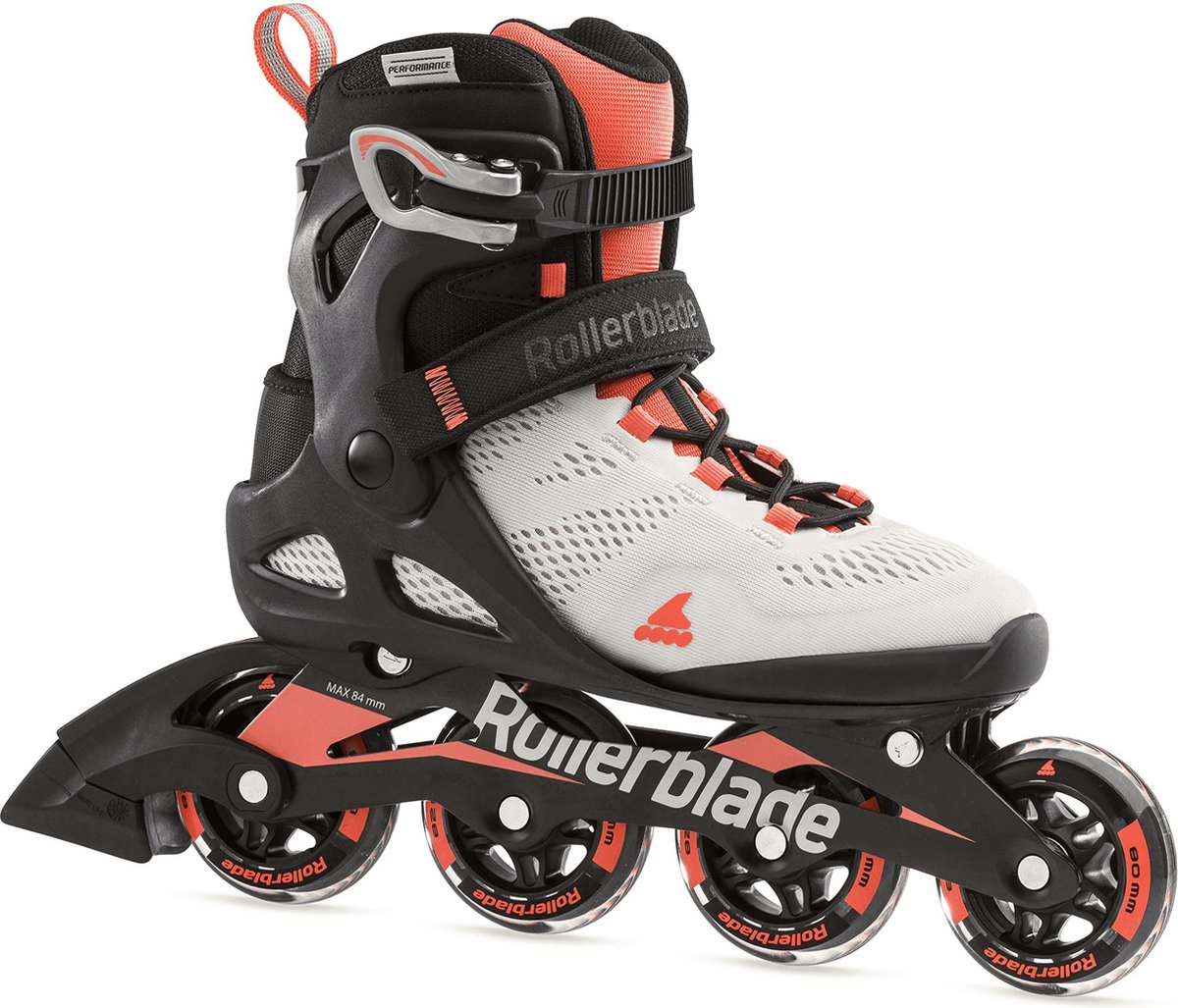 Rollerblade Rolschaatsen - Macroblade - 80 W - Grijs/Coral - Rollerblade - 39 - Rolschaatsen
