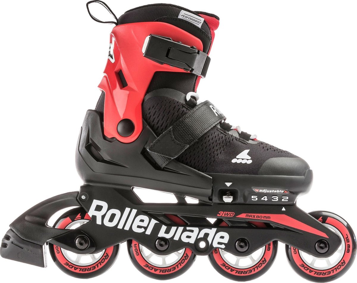 Rollerblade Rolschaatsen - Microblade - Black/Ed - Rollerblade - 33/36 - Rolschaatsen