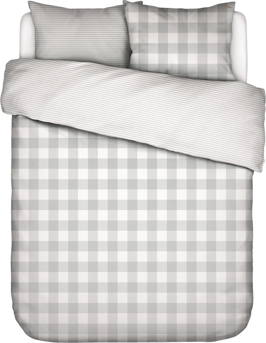 Essenza Chess Dekbedovertrek 260 x 220 cm - Grijs
