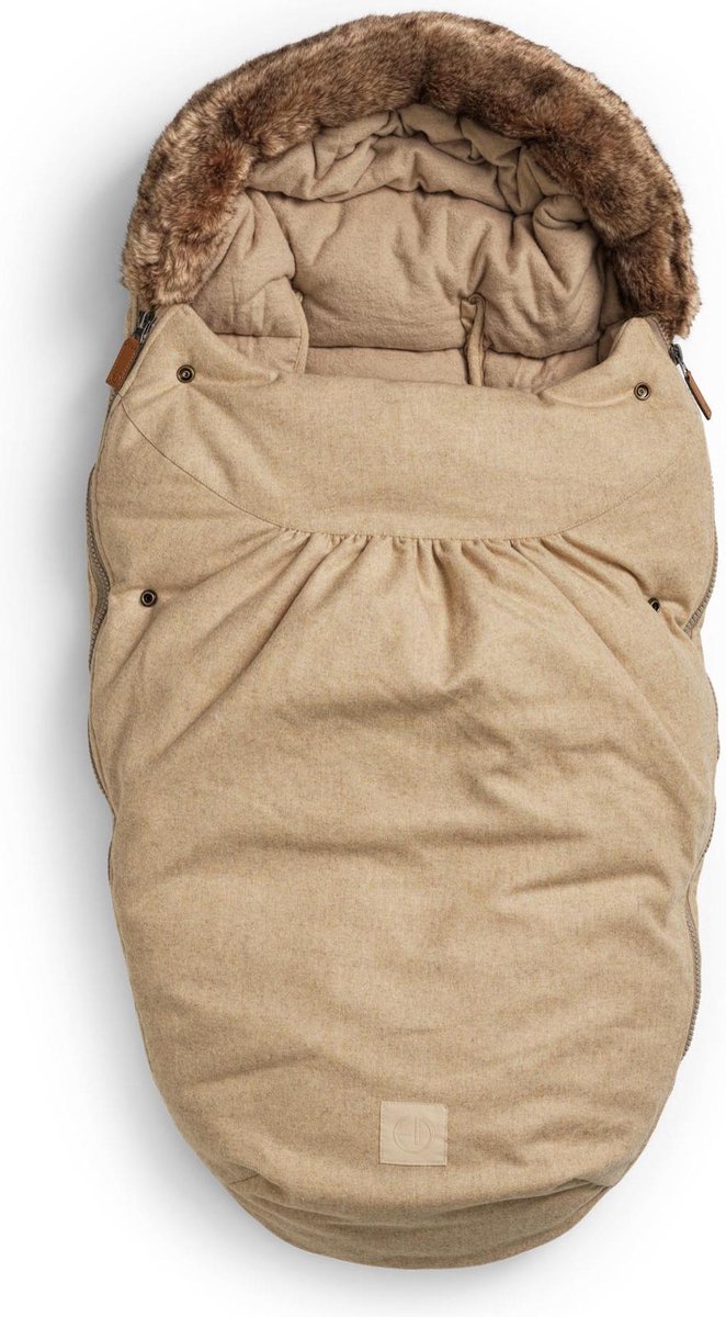 Elodie Details Voetenzak - 100 cm - Wol - Puur Khaki - Elodie Details - OneSize - Voetenzak