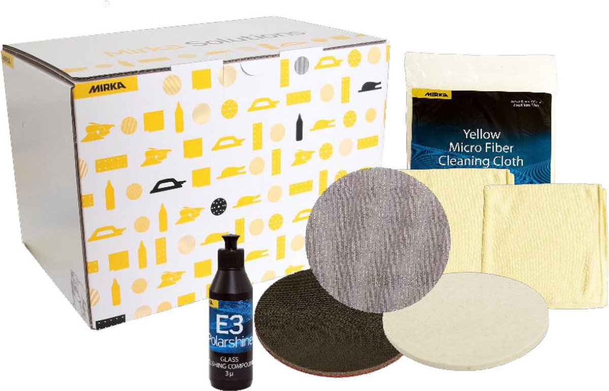 Mirka Glas polijstset | 125mm - KITGLASS125