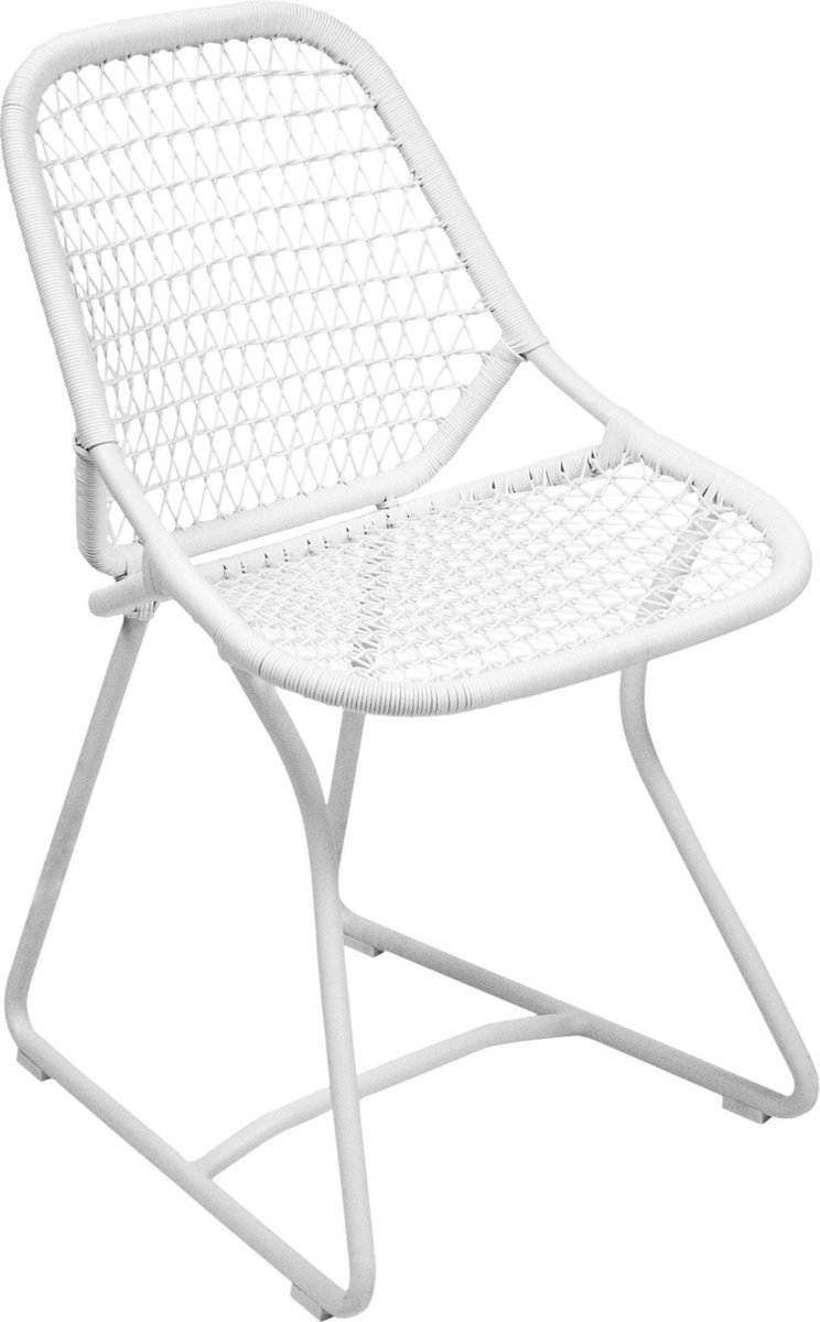 Fermob Sixties Tuinstoel Onderstel Cotton White Zitting Cotton White