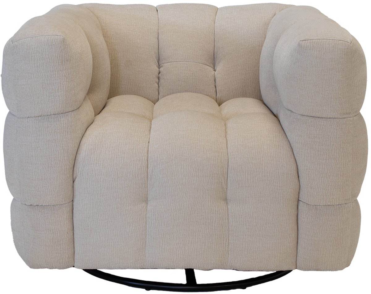 Giga Meubel - Draaifauteuil Beige - Zithoogte 44cm - Stuva