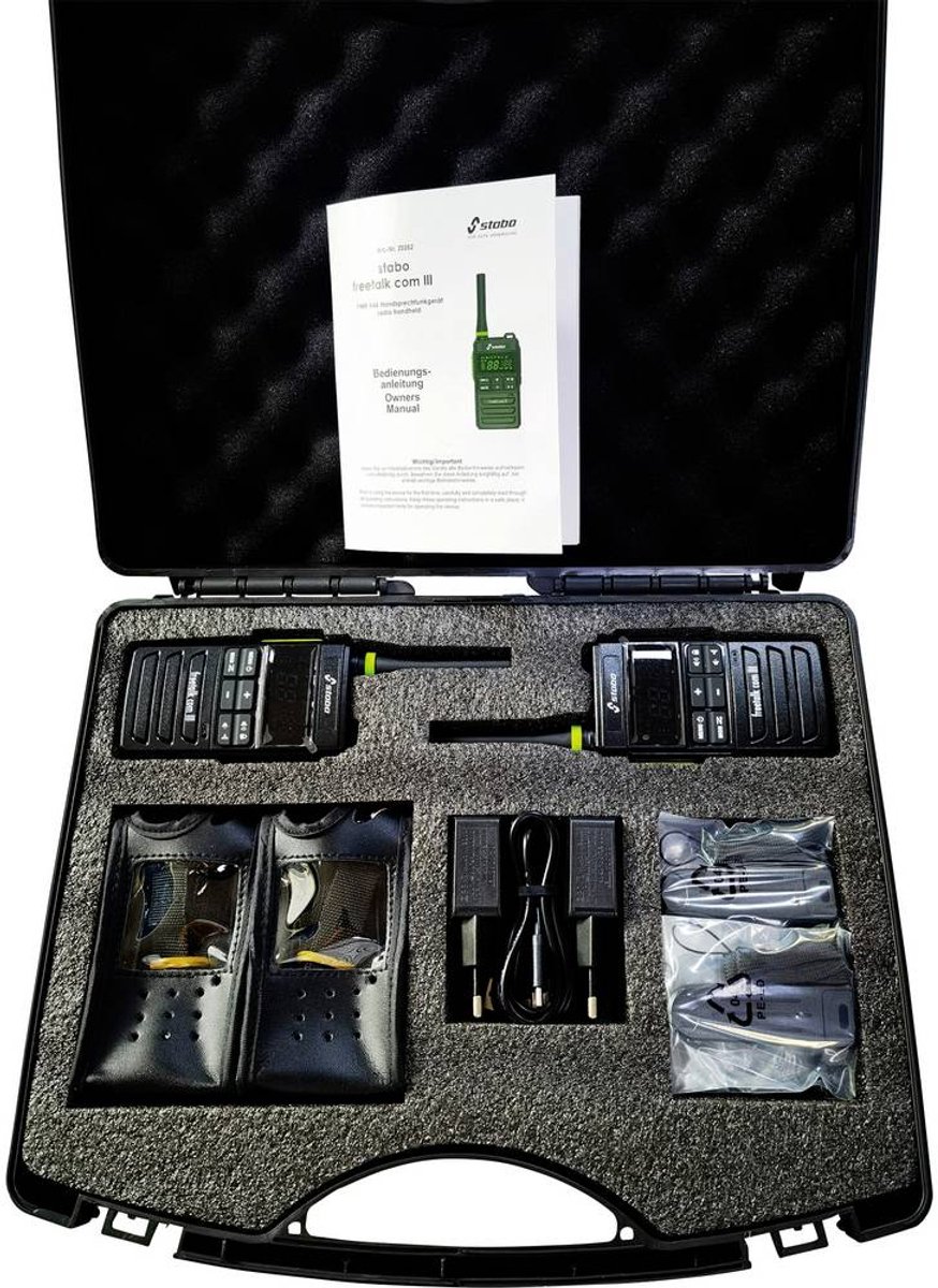 Stabo freetalk com III Funkkoffer 20263 PMR-portofoon Set van 2 stuks
