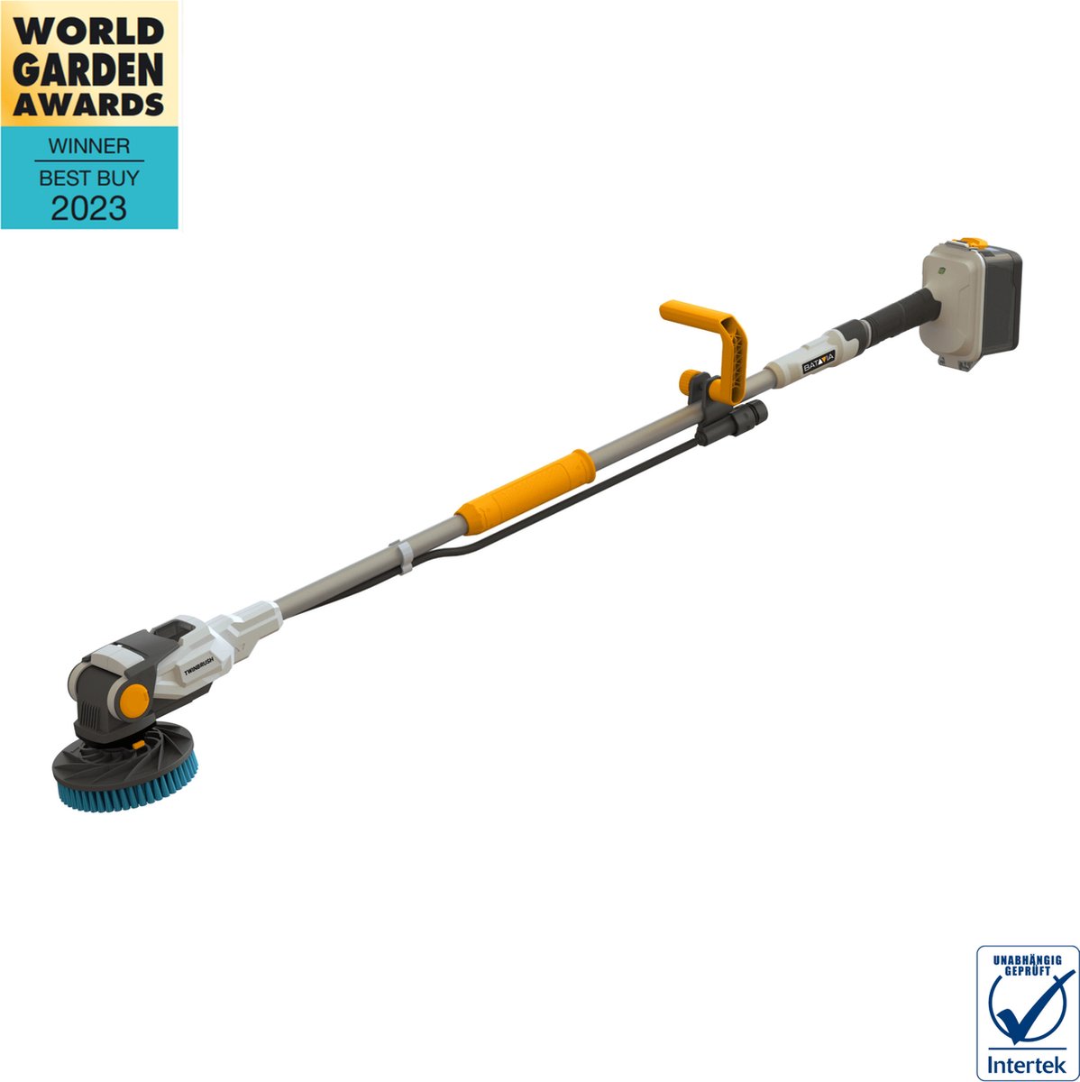 Batavia Accu 18V   Reinigingsborstel Twin brush® Incl. 4.0 Ah Li-ion Accu / 4.5A Snellader Maxxpack