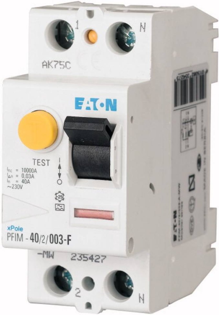 Eaton 187449 PFIM-25/2/003-G/F Aardlekschakelaar Voor mengfrequenties s 2-polig 25 A 0.03 A 230 V