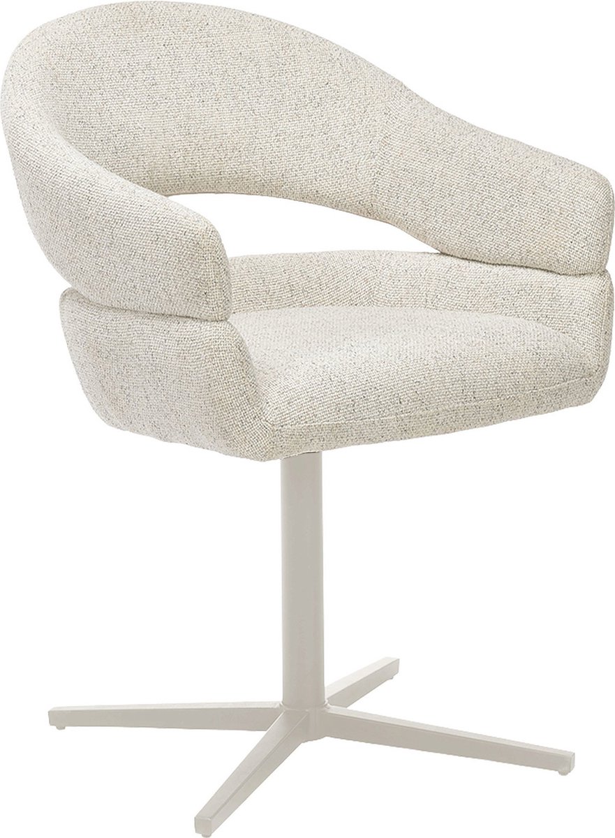 House Nordic - Eetkamerstoel Beige - Draaibaar - Dover - Set van 2